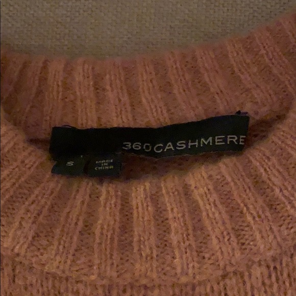 360 Cashmere Pink & Gray Striped Crewneck - Picture 7 of 9